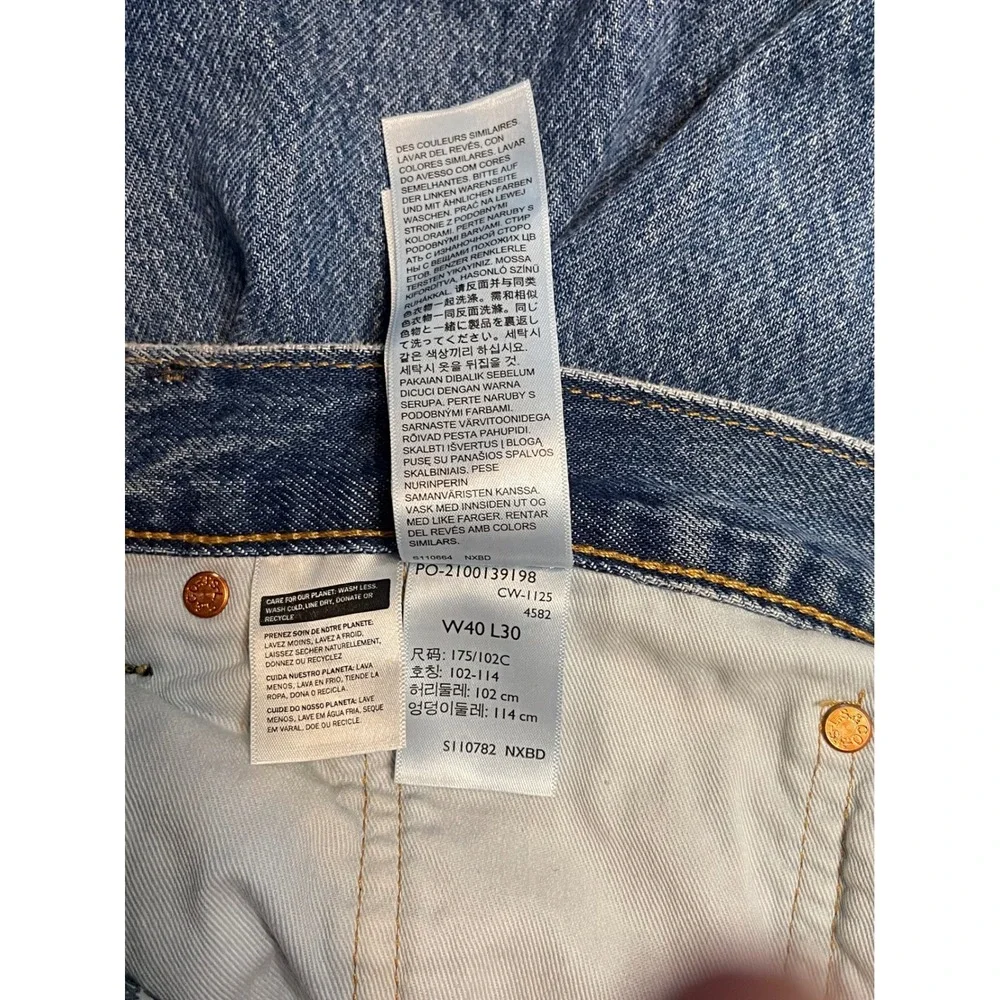 Levis Premium 578 Baggy Jeans 40x30 Blue Med Wash Wide Leg 90s Style See Notes